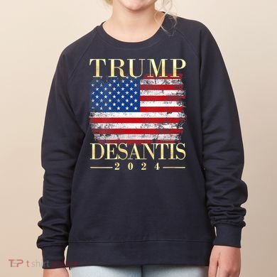 Trump Desantis 2024 Vintage Flag Women's Sweatshirt