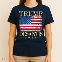 Trump Desantis 2024 Vintage Flag T-Shirt thumb 4