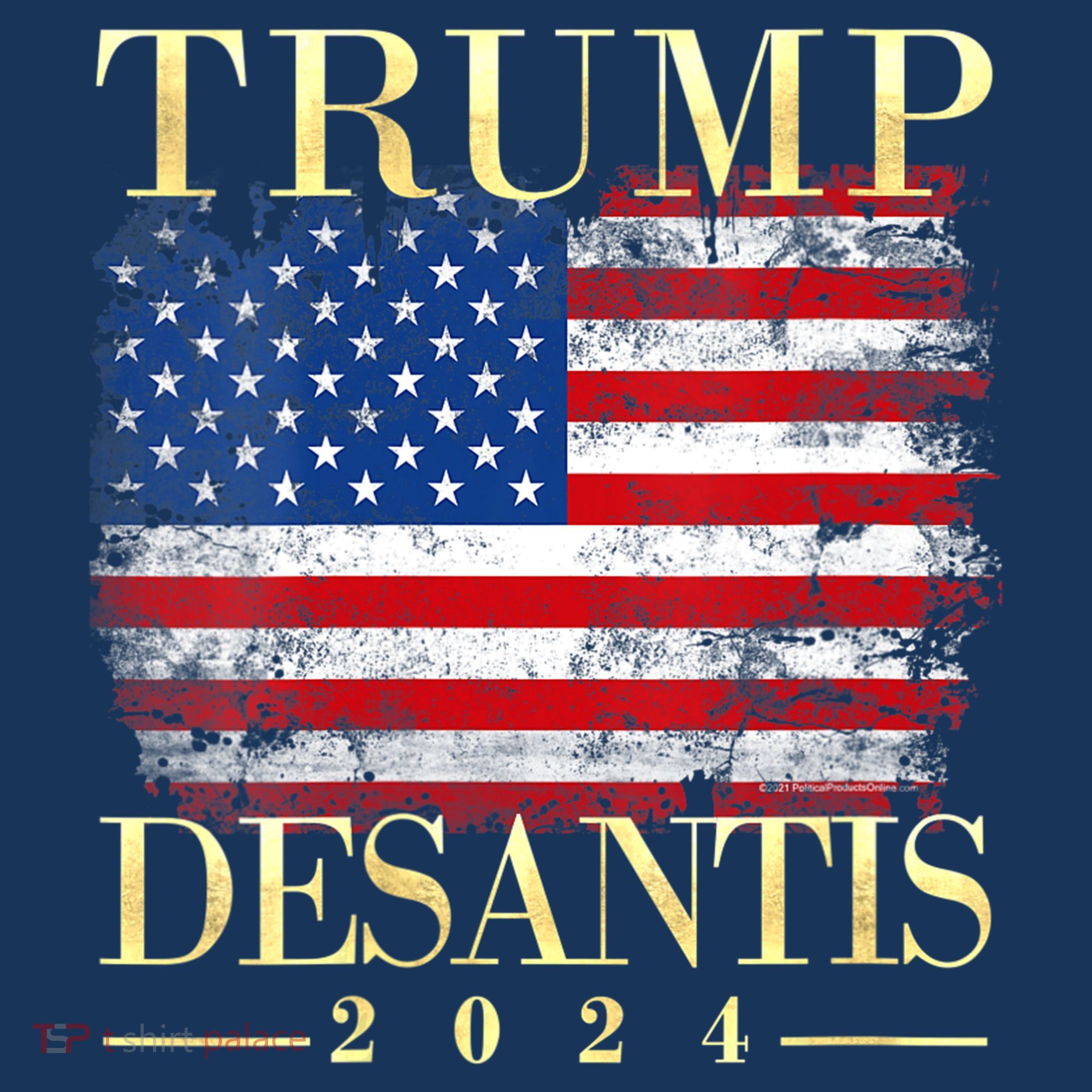 Trump Desantis 2024 Vintage Flag T-Shirt