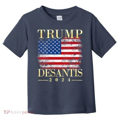 Trump Desantis 2024 Vintage Flag Toddler T-Shirt