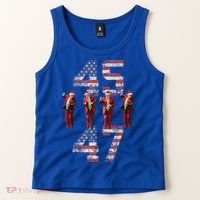 Trump Dance 45 47 American Flag Xmas Pajamas Tank Top thumb 2