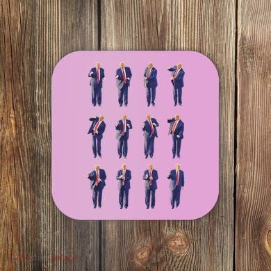 Trump Dance 45/47 Fix America Again 2024 Design Coaster