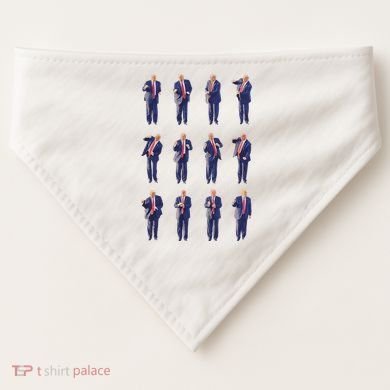 Trump Dance 45/47 Fix America Again 2024 Design USA-Made Doggie Bandana