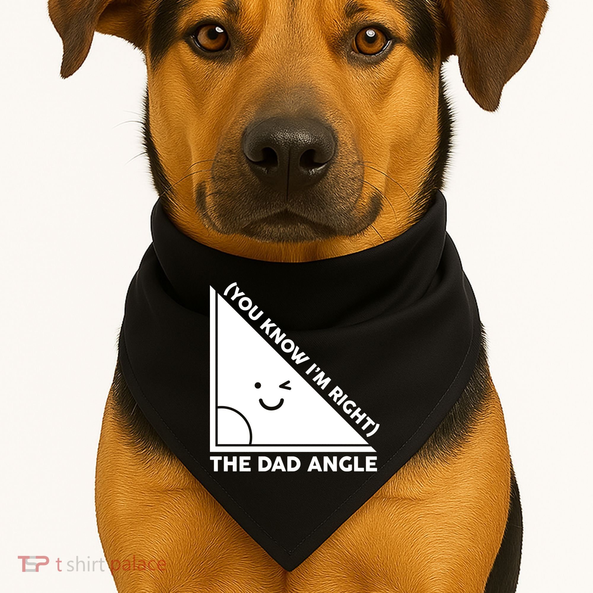 The Dad Angle You Know I'm Right Matching Family Shirts USA-Made Doggie Bandana