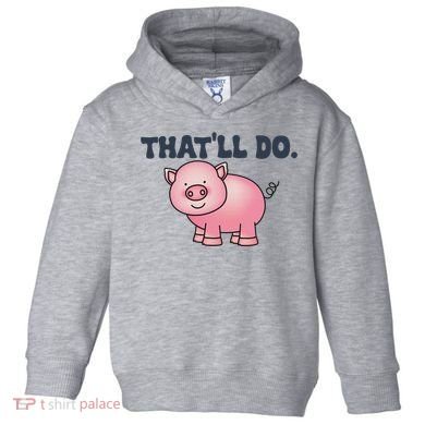 ThatLl Do Awesome Farm Pig Design Toddler Hoodie