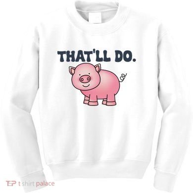ThatLl Do Awesome Farm Pig Design Kids Sweatshirt