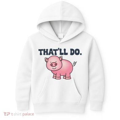 ThatLl Do Awesome Farm Pig Design Kids Hoodie