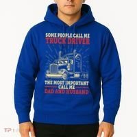 Trucker Dad And Husband People Call Me Truck Driver Big Rig Gift Hoodie thumb 2