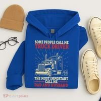 Trucker Dad And Husband People Call Me Truck Driver Big Rig Gift Hoodie thumb 4