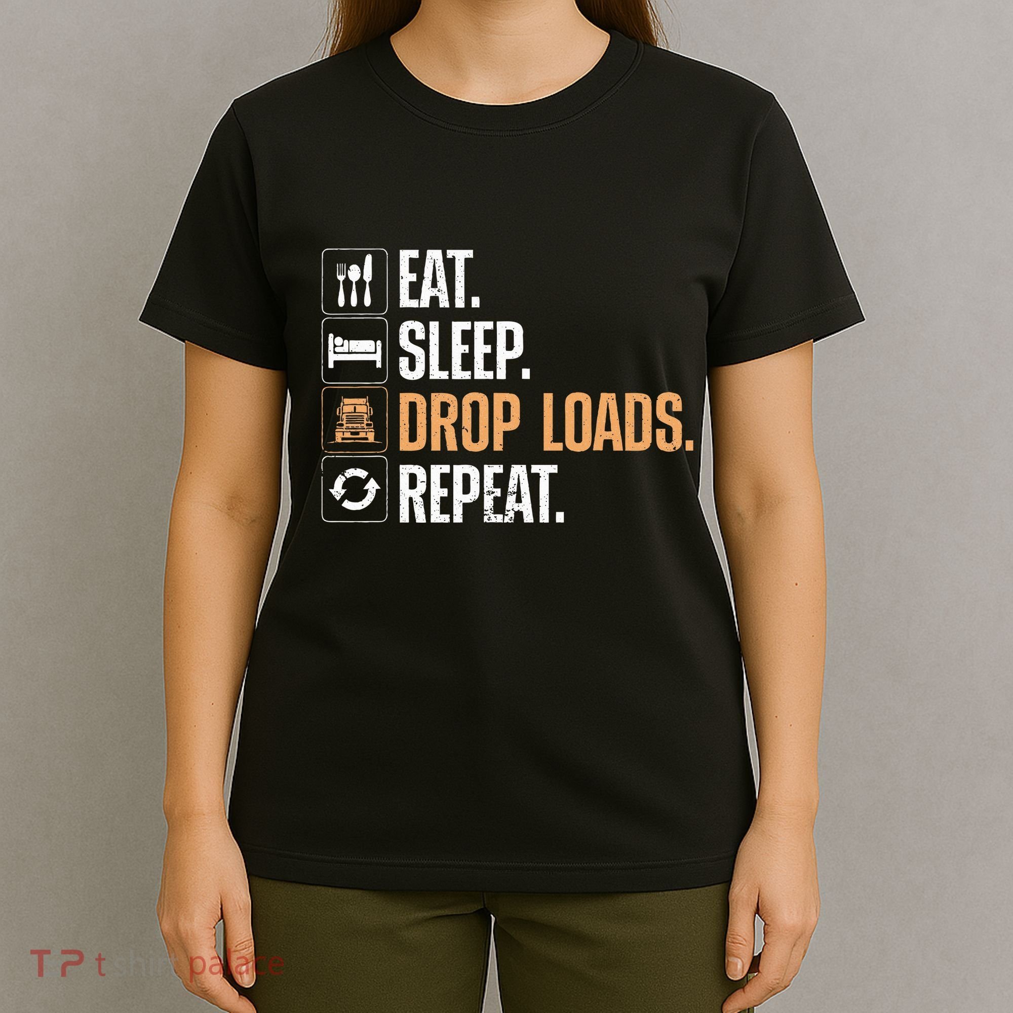 Truck Driver Art Dad Trucking Mechanic Trucker T-Shirt