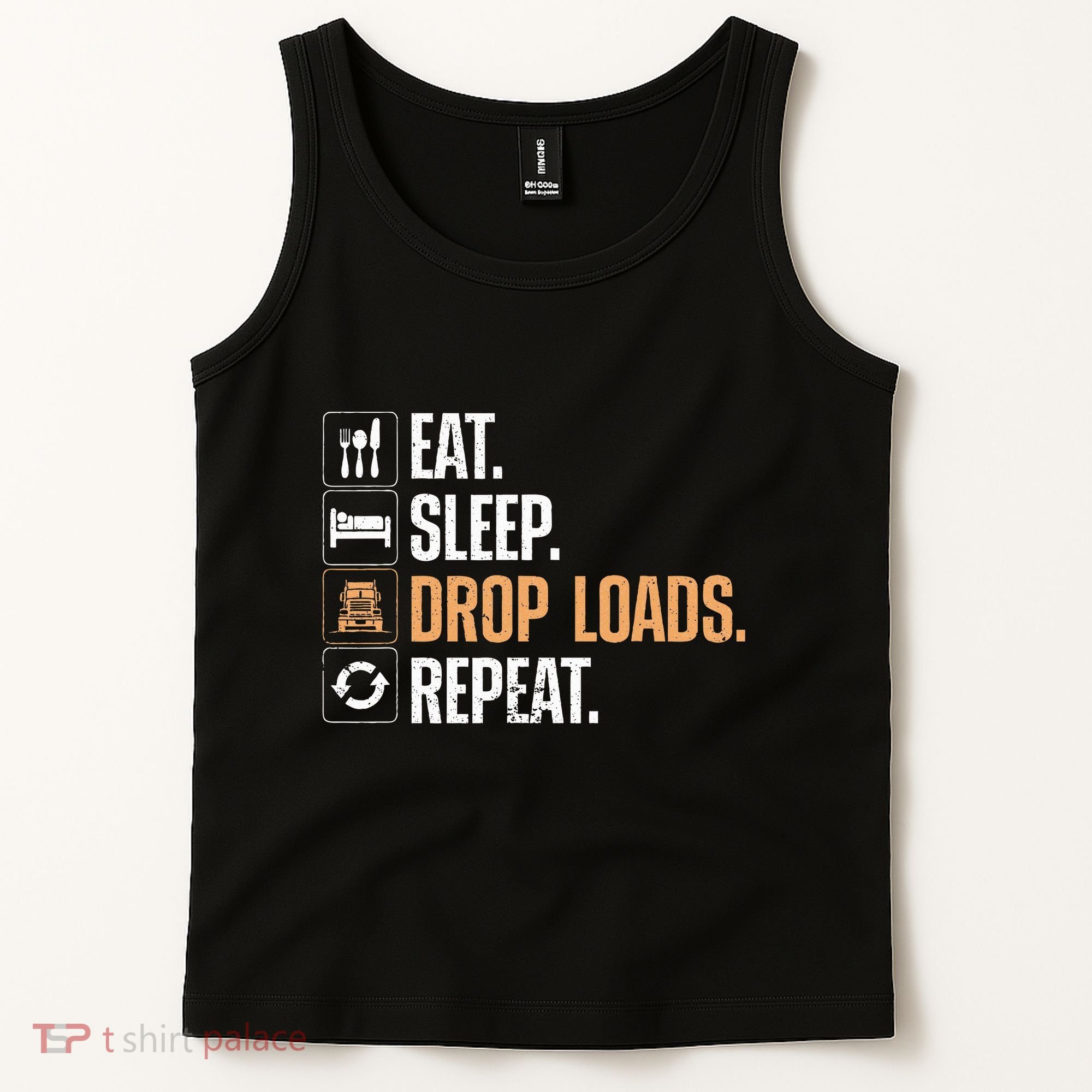 Truck Driver Art Dad Trucking Mechanic Trucker Tank Top