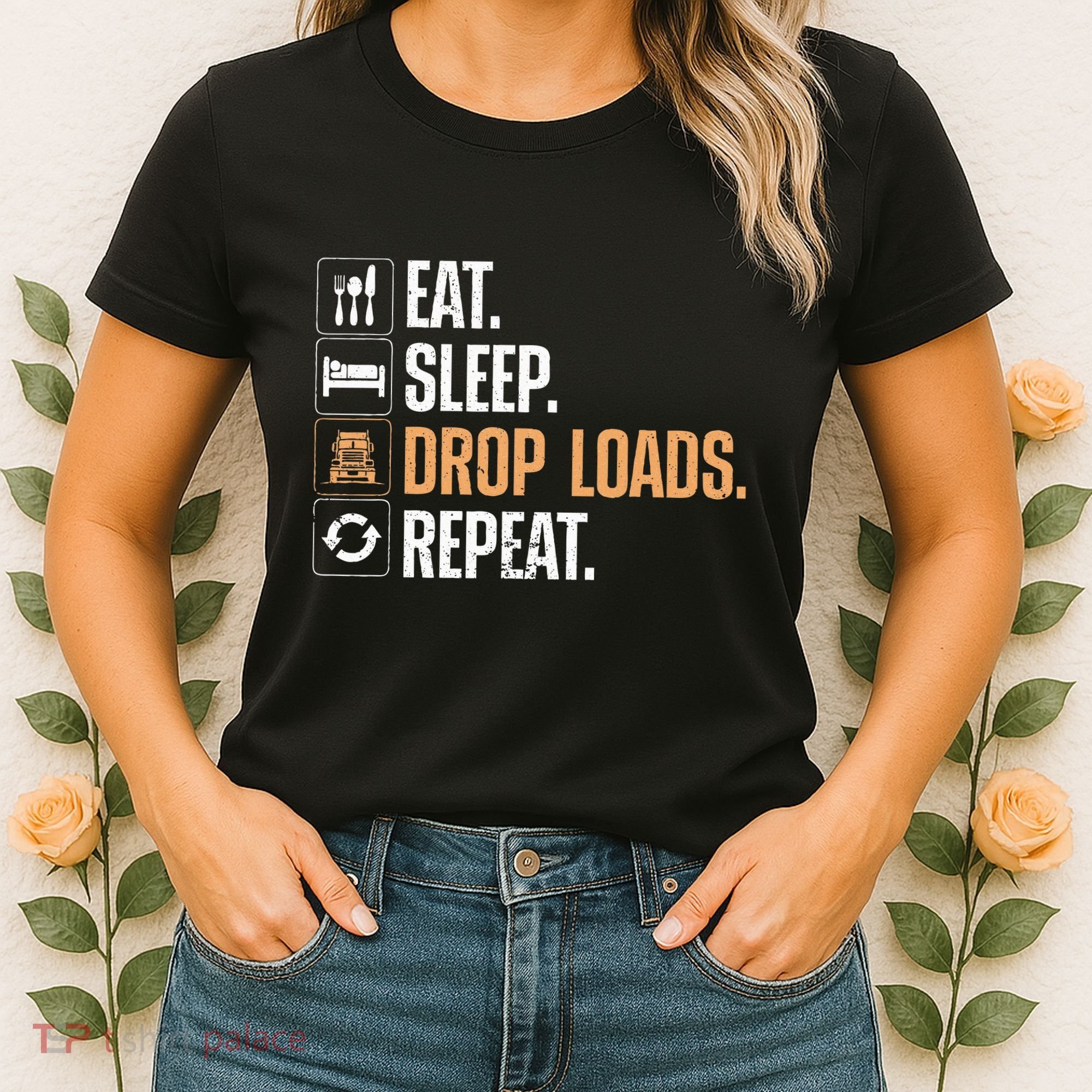 Truck Driver Art Dad Trucking Mechanic Trucker Women's T-Shirt