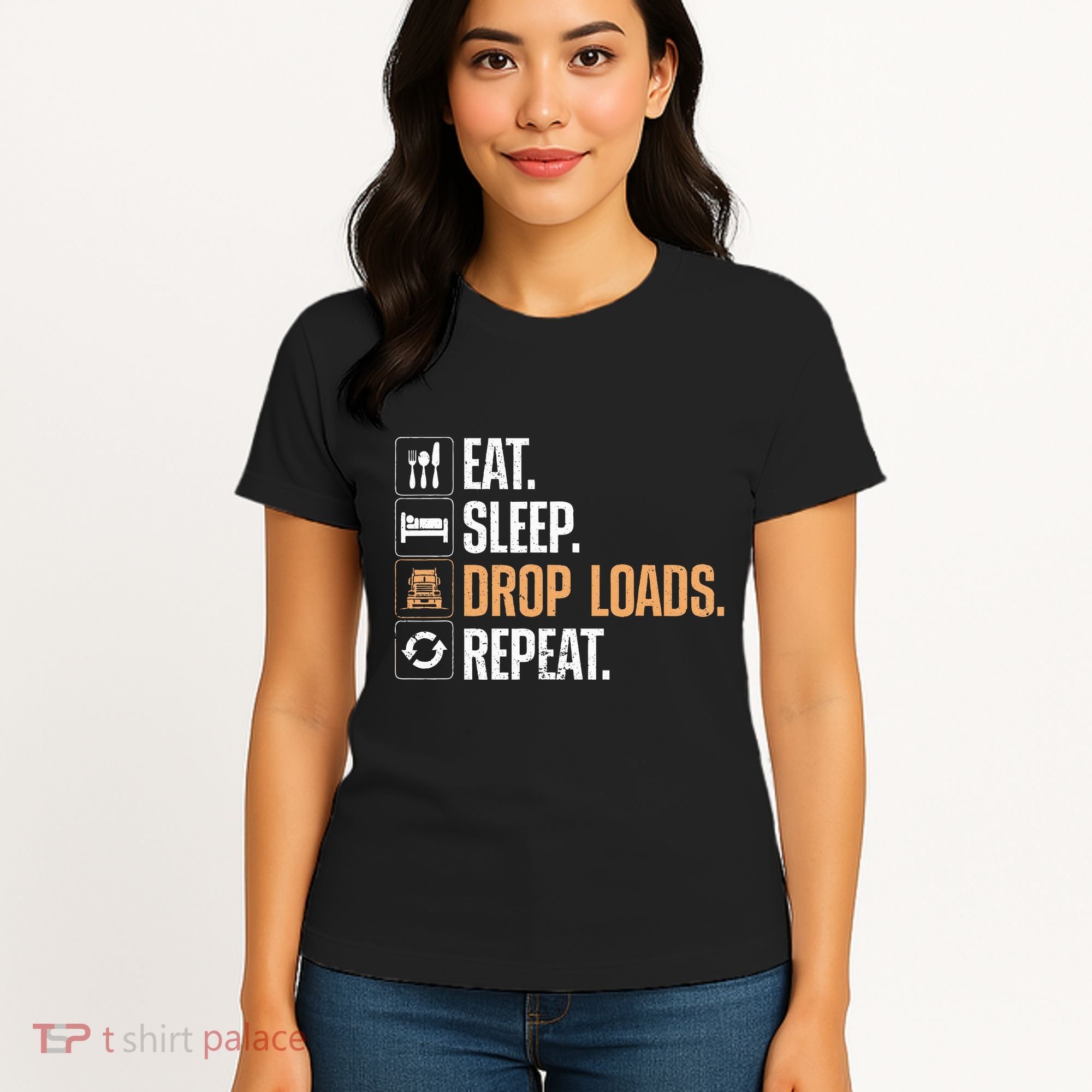 Truck Driver Art Dad Trucking Mechanic Trucker Women's T-Shirt