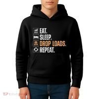 Truck Driver Art Dad Trucking Mechanic Trucker Kids Hoodie thumb 4