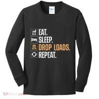 Truck Driver Art Dad Trucking Mechanic Trucker Kids Long Sleeve Shirt thumb 0