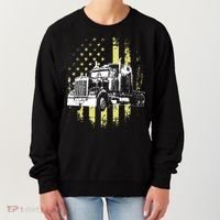 Truck Driver American Flag Trucker Gift Women's Sweatshirt thumb 0