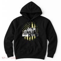 Truck Driver American Flag Trucker Gift Hoodie thumb 0