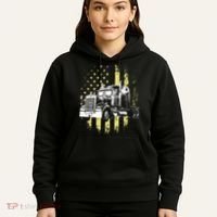 Truck Driver American Flag Trucker Gift Hoodie thumb 5