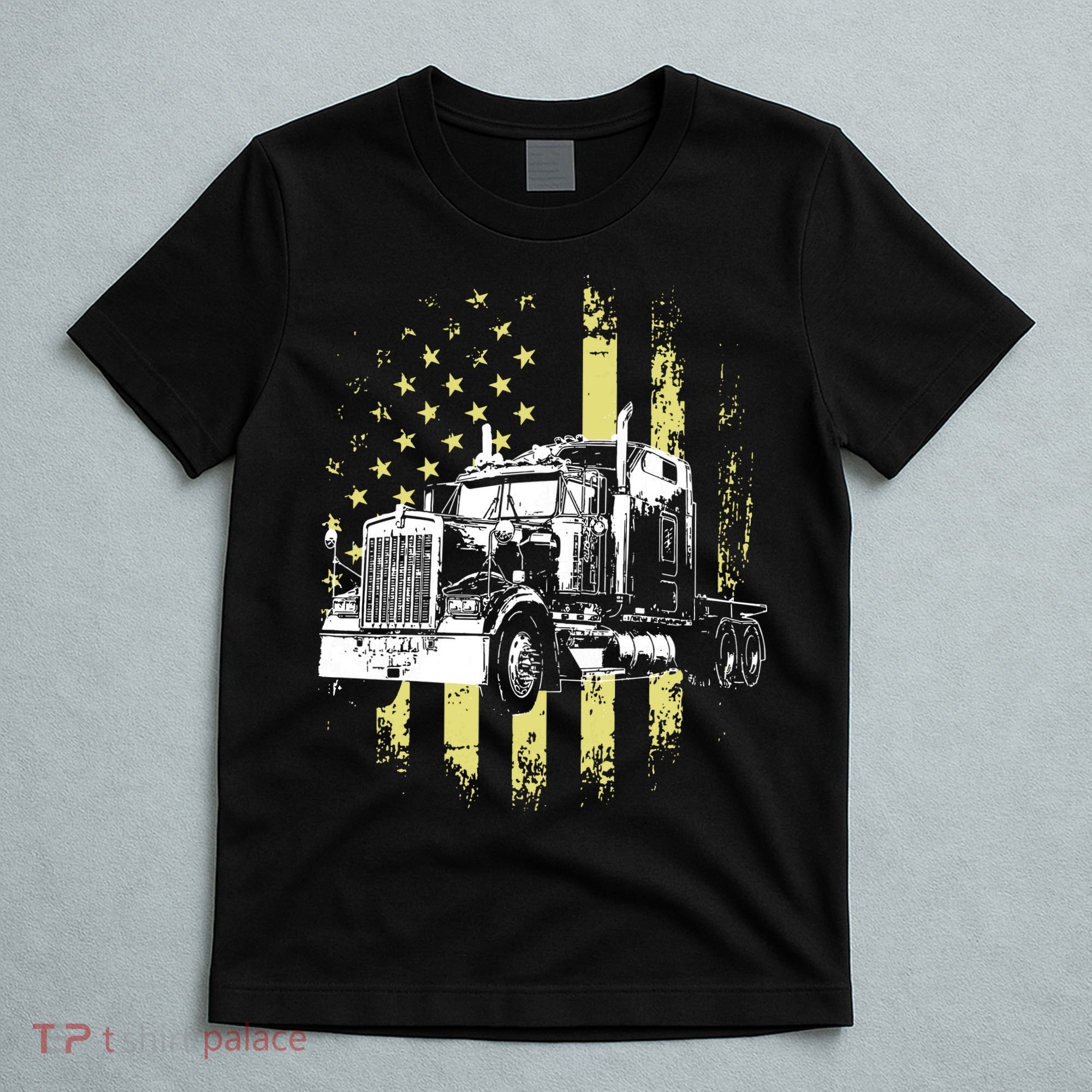 Truck Driver American Flag Trucker Gift T-Shirt