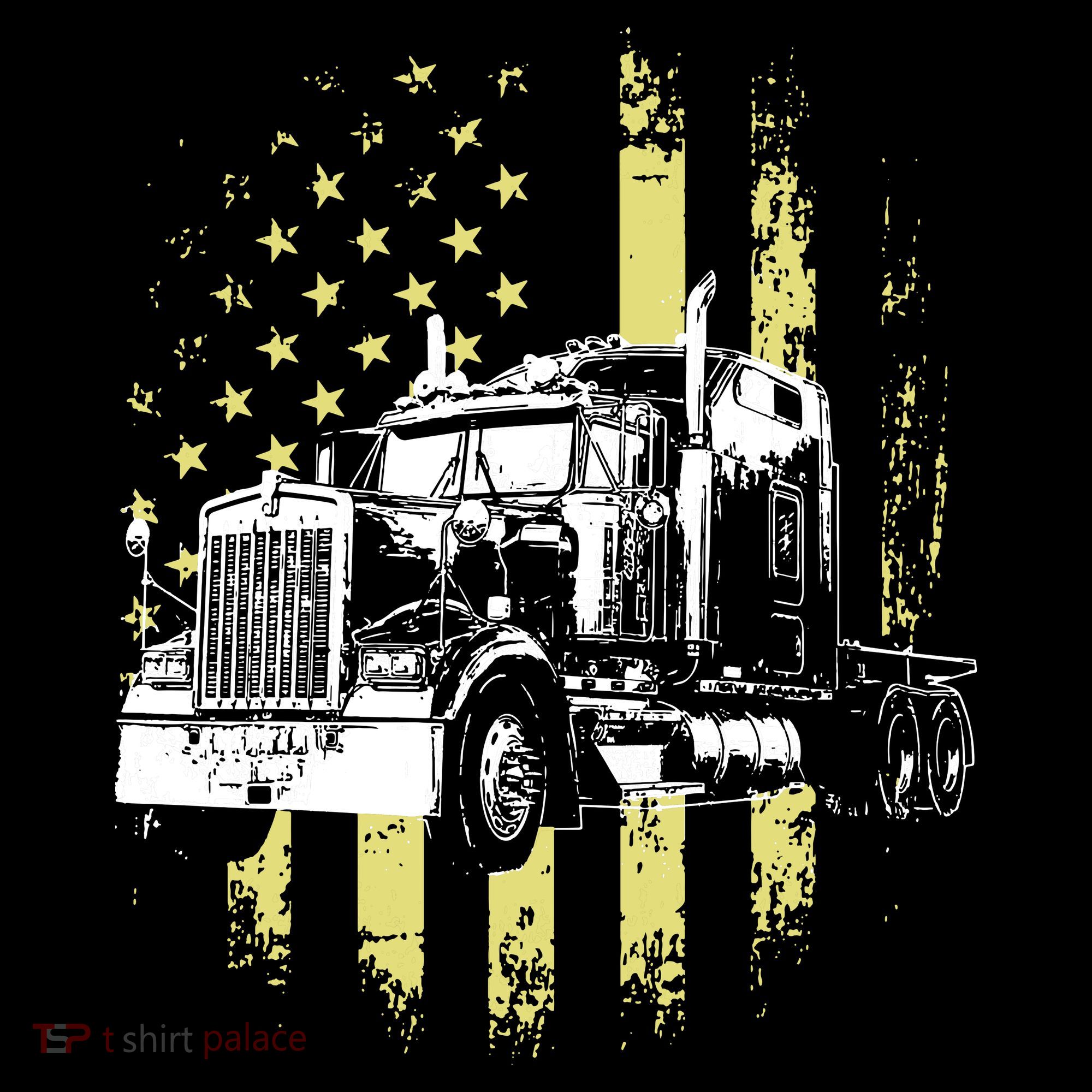 Truck Driver American Flag Trucker Gift T-Shirt