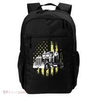 Truck Driver American Flag Trucker Gift Backpack thumb 0