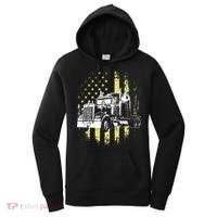 Truck Driver American Flag Trucker Gift Women's Hoodie thumb 0