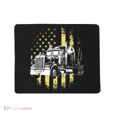 Truck Driver American Flag Trucker Gift Mousepad