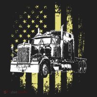 Truck Driver American Flag Trucker Gift Hat thumb 2