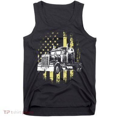 Truck Driver American Flag Trucker Gift Tank Top