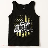 Truck Driver American Flag Trucker Gift Tank Top thumb 2