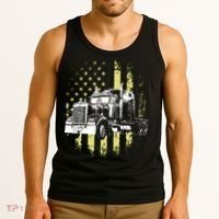 Truck Driver American Flag Trucker Gift Tank Top thumb 3