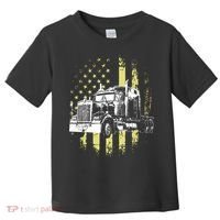 Truck Driver American Flag Trucker Gift Toddler T-Shirt thumb 0
