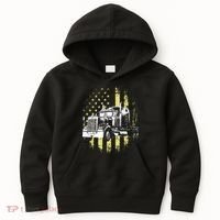 Truck Driver American Flag Trucker Gift Kids Hoodie thumb 0