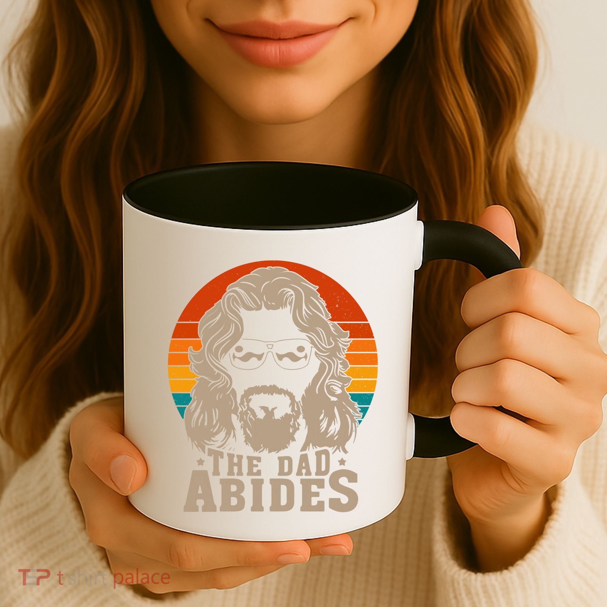 The Dad Abides Funny Fathers Day Retro Coffee Mug