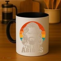The Dad Abides Funny Fathers Day Retro Coffee Mug thumb 4