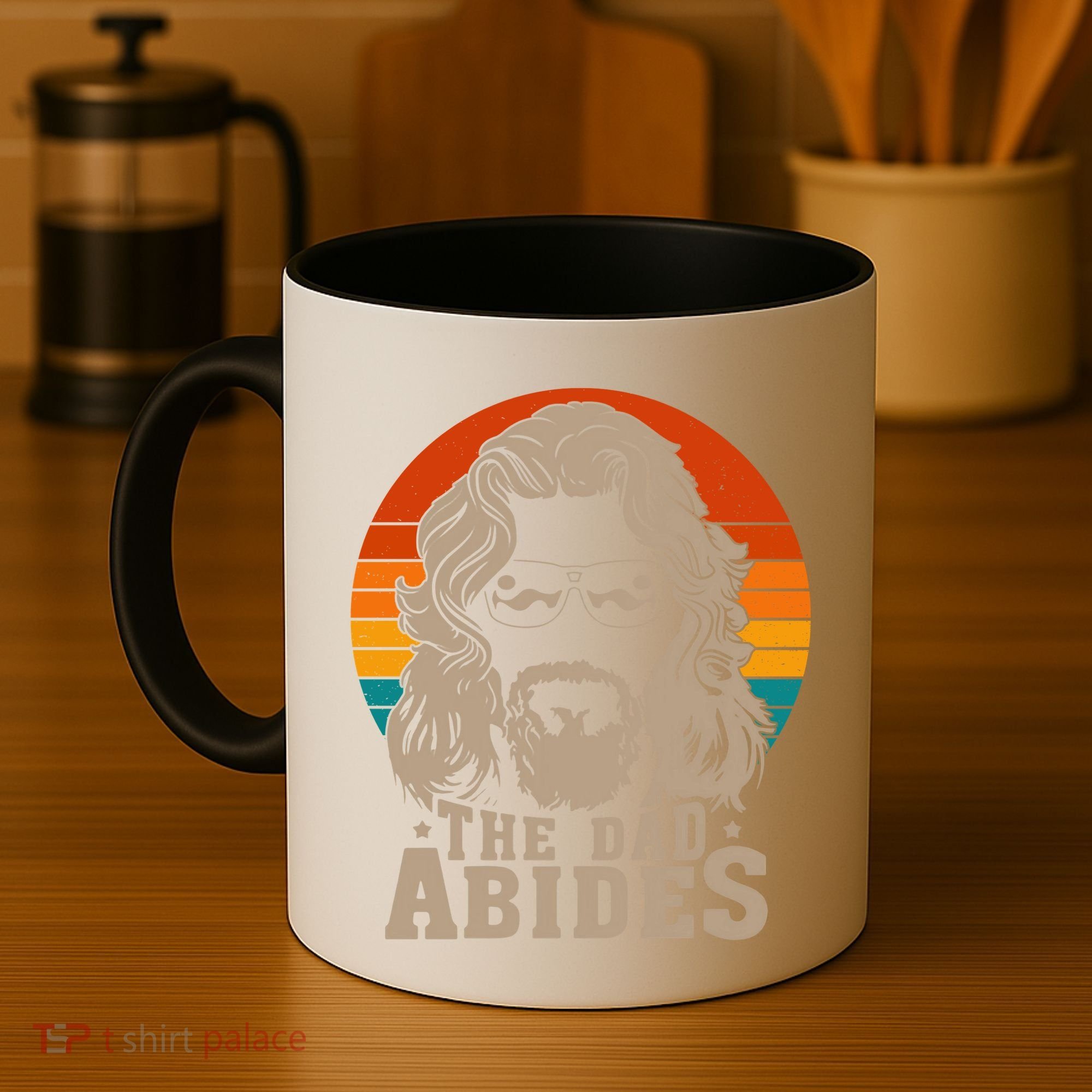 The Dad Abides Funny Fathers Day Retro Coffee Mug