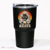 The Dad Abides Funny Fathers Day Retro Tumbler thumb 0