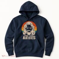 The Dad Abides Funny Fathers Day Retro Hoodie thumb 0