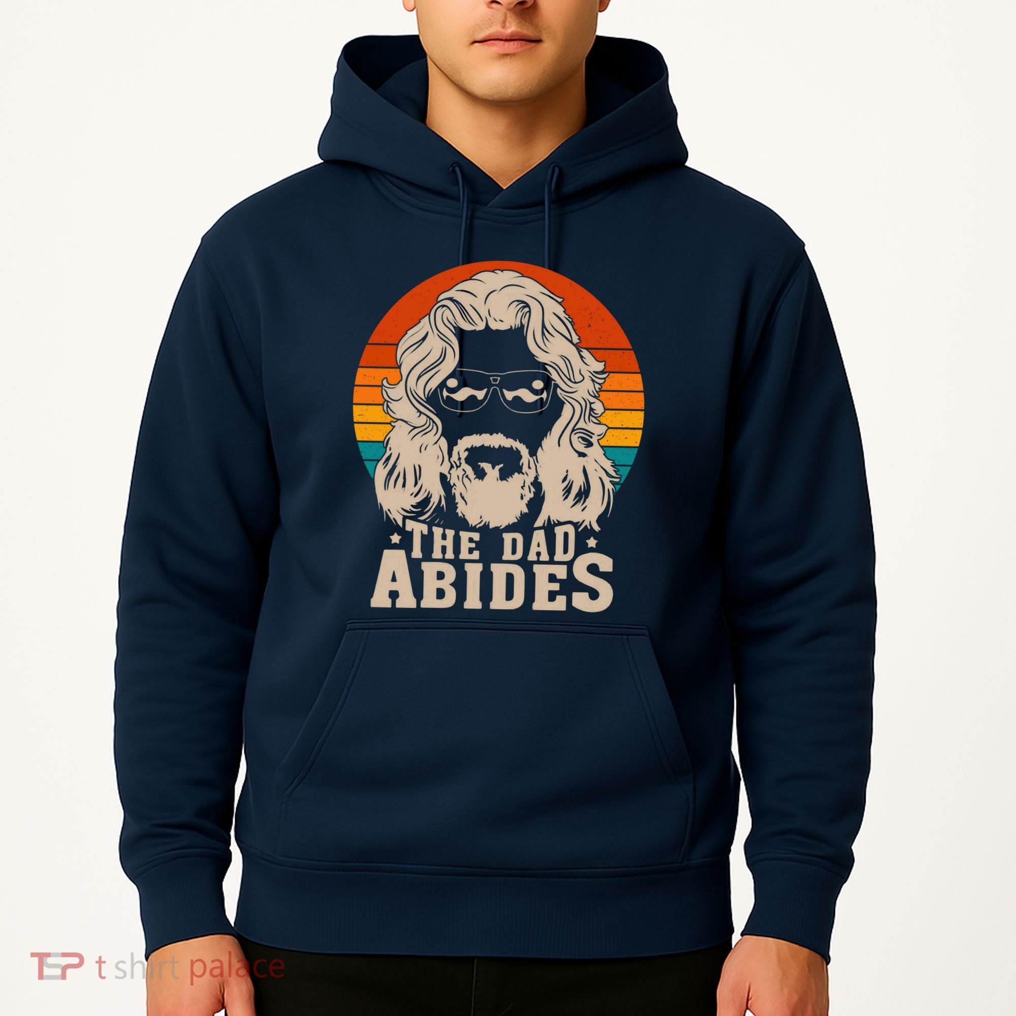 The Dad Abides Funny Fathers Day Retro Hoodie