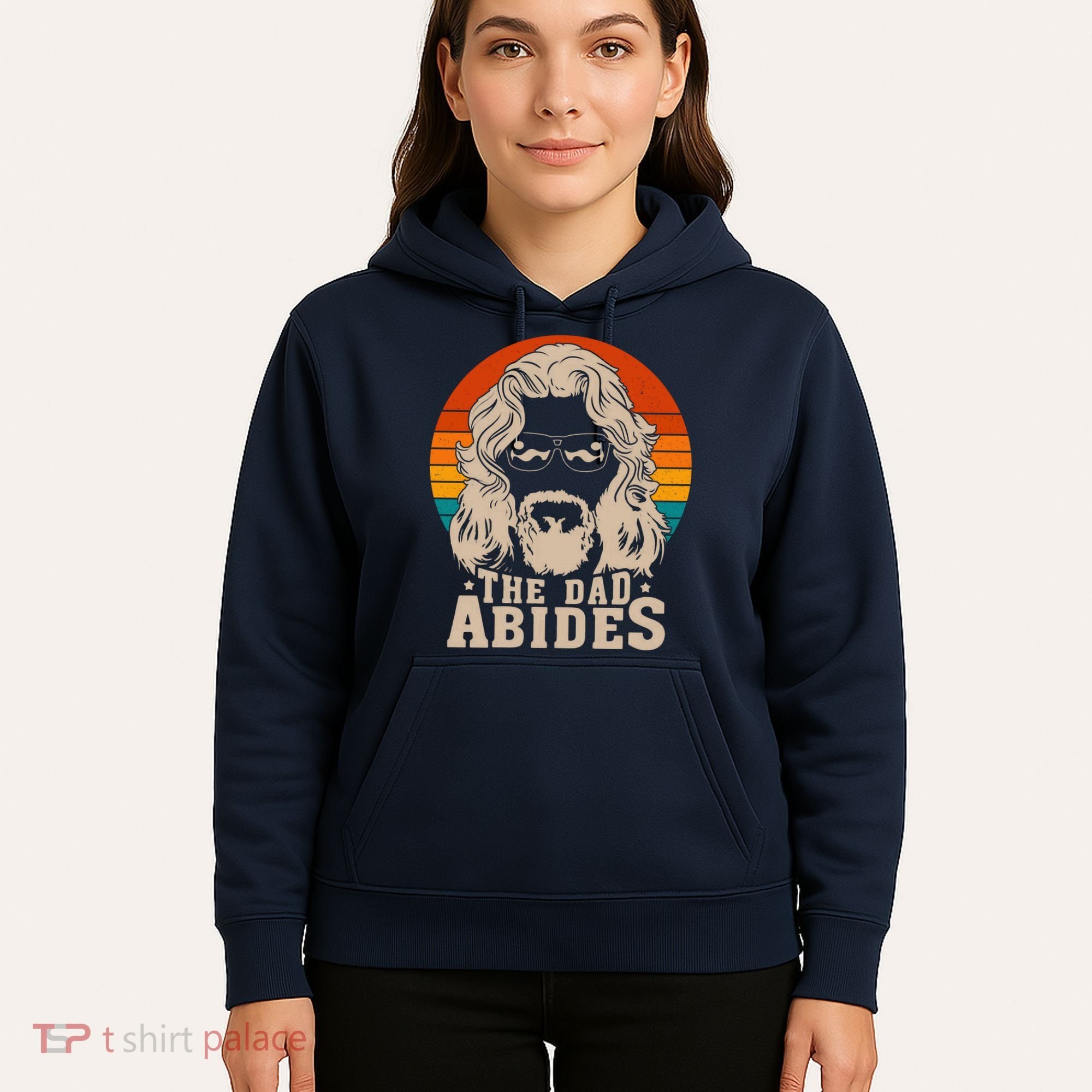 The Dad Abides Funny Fathers Day Retro Hoodie