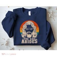 The Dad Abides Funny Fathers Day Retro Sweatshirt thumb 2