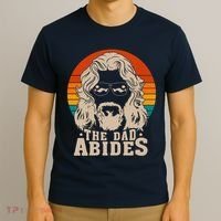 The Dad Abides Funny Fathers Day Retro T-Shirt thumb 3
