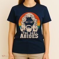 The Dad Abides Funny Fathers Day Retro T-Shirt thumb 4