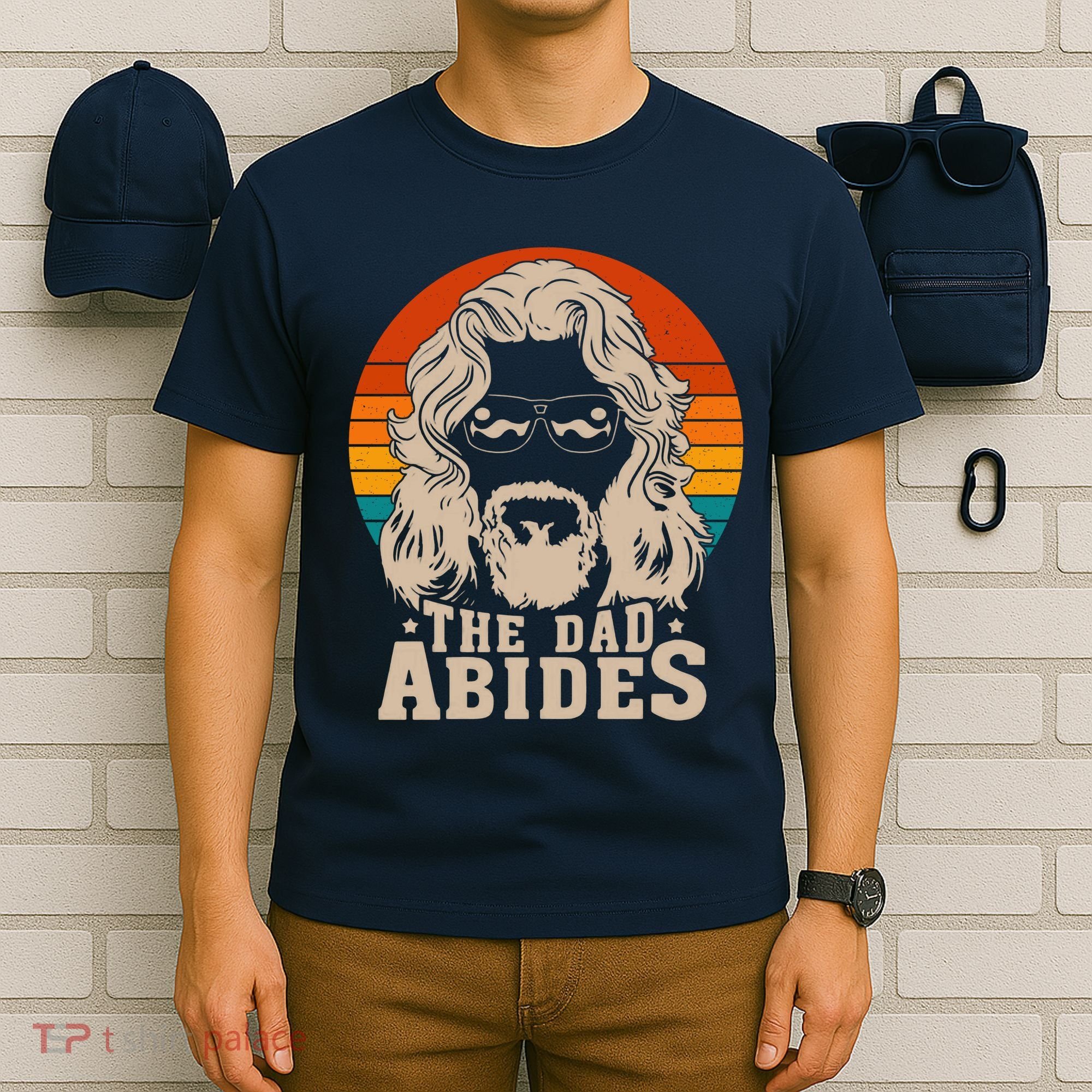 The Dad Abides Funny Fathers Day Retro T-Shirt