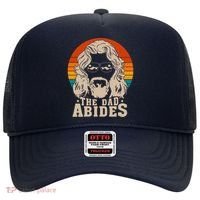 The Dad Abides Funny Fathers Day Retro Hat thumb 0
