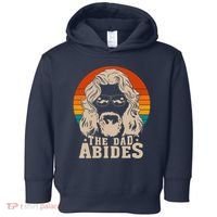 The Dad Abides Funny Fathers Day Retro Toddler Hoodie thumb 0