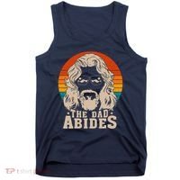 The Dad Abides Funny Fathers Day Retro Tank Top thumb 0