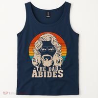 The Dad Abides Funny Fathers Day Retro Tank Top thumb 2