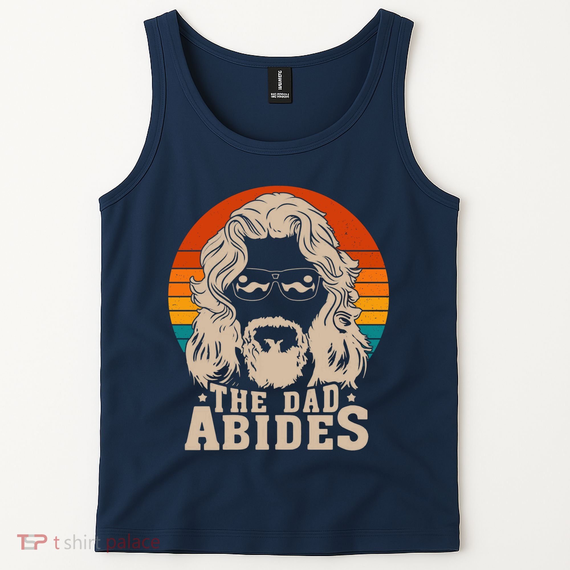 The Dad Abides Funny Fathers Day Retro Tank Top
