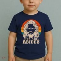 The Dad Abides Funny Fathers Day Retro Toddler T-Shirt thumb 2